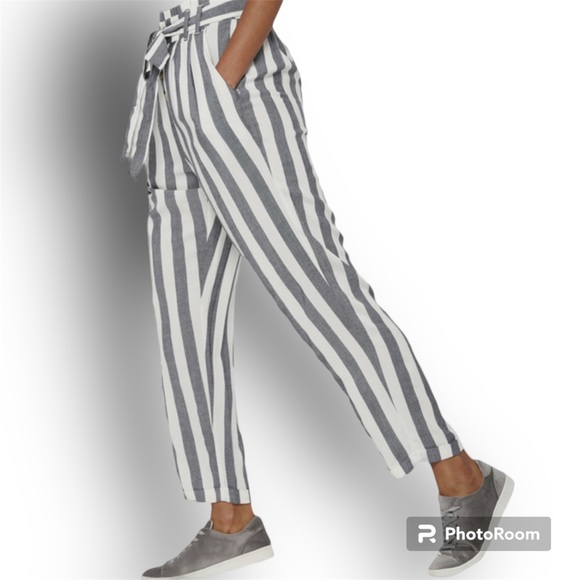 Paper Bag Striped Pants - Picture 3 of 7